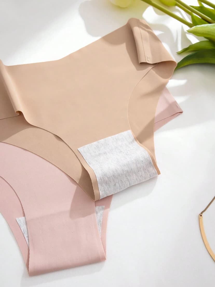 5 pièces Sous-vêtements sans couture pour femmes, culotte invisible et sexy confortable et agréable à la peau, caleçon de sport invisible