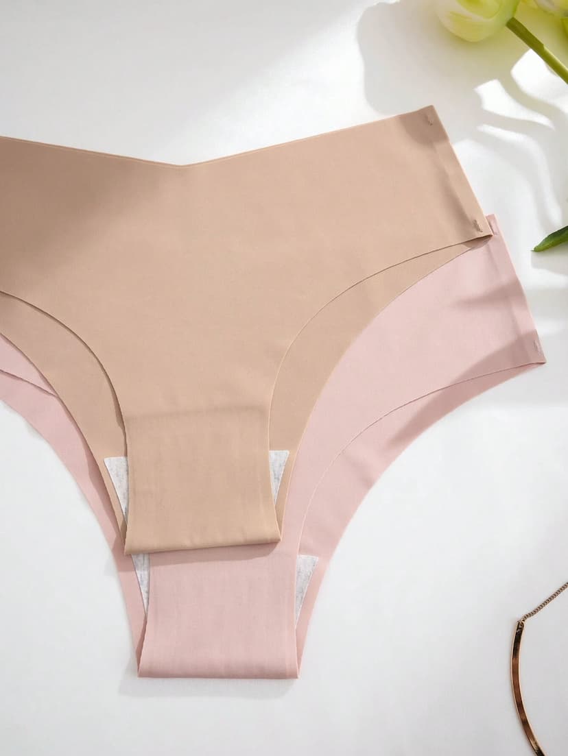 5 pièces Sous-vêtements sans couture pour femmes, culotte invisible et sexy confortable et agréable à la peau